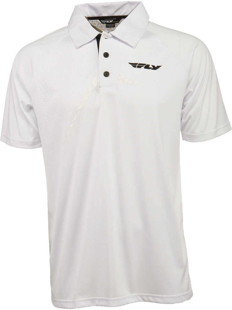 FLY RACING Polo White L 352-6144L