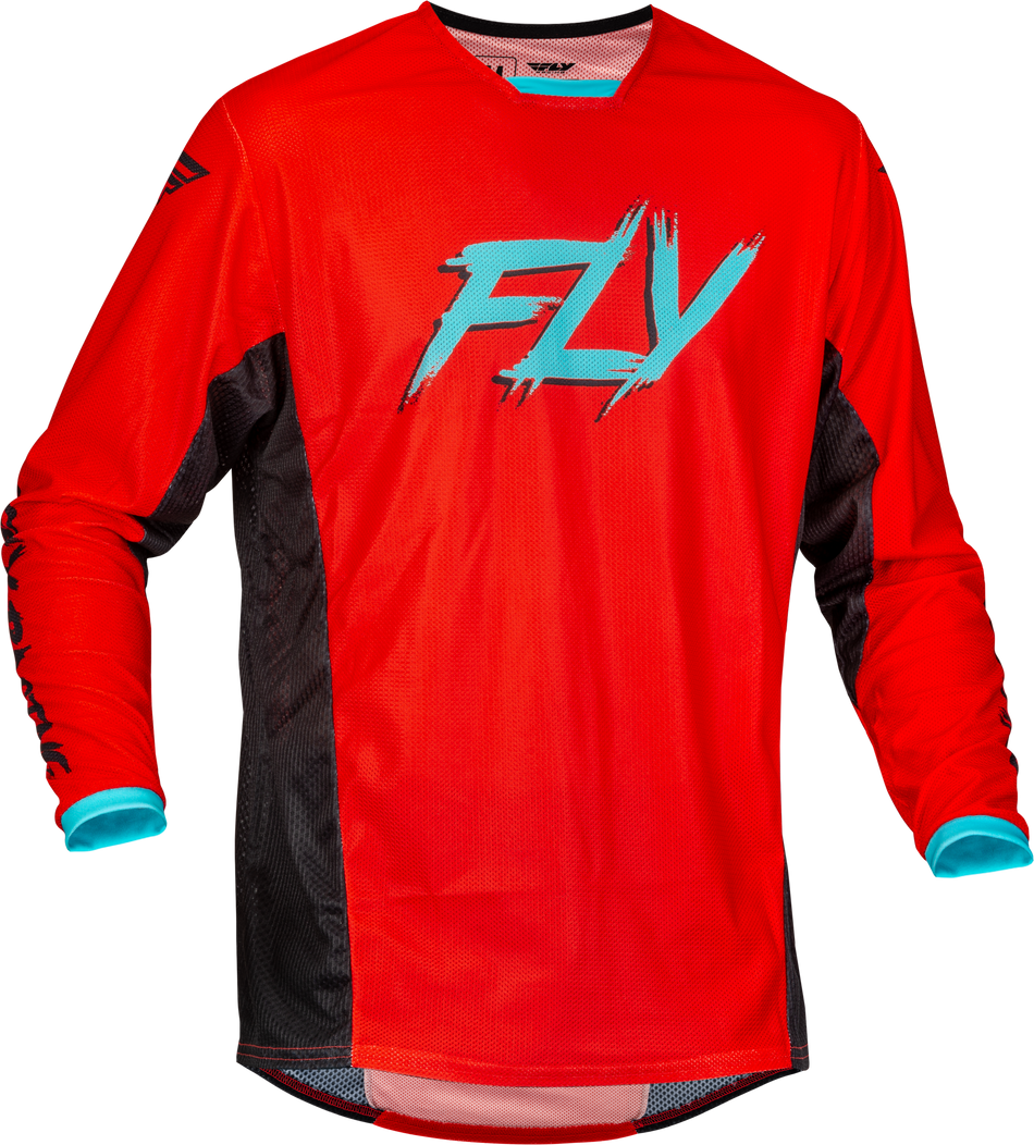 FLY RACING Kinetic Mesh Rave Jersey Red/Black/Mint Sm 377-312S