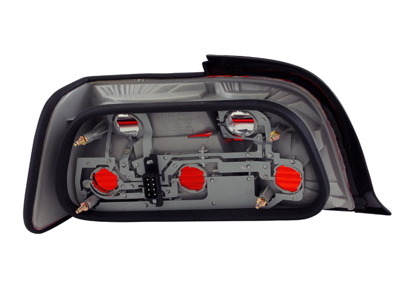 ANZO 1992-1998 BMW 3 Series E36 Coupe/Convertable Taillights Red/Clear 221215