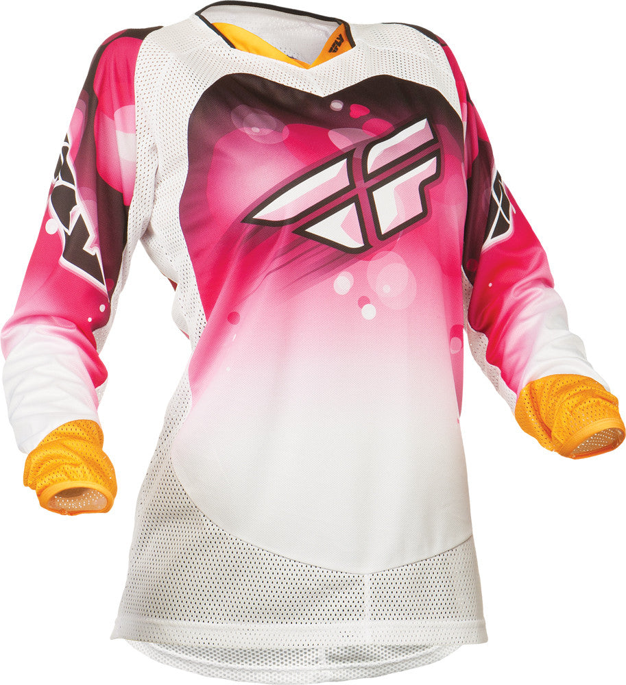 FLY RACING Kinetic Ladies Jersey Pink/White 2x 367-6282X
