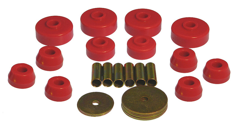 Prothane 79-88 Toyota Truck 4wd Body Mount Kit - Red 18-101