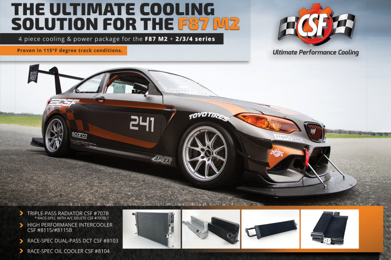 CSF 15-18 BMW M2 (F87) Race-Spec Dual Pass DCT Oil Cooler 8103