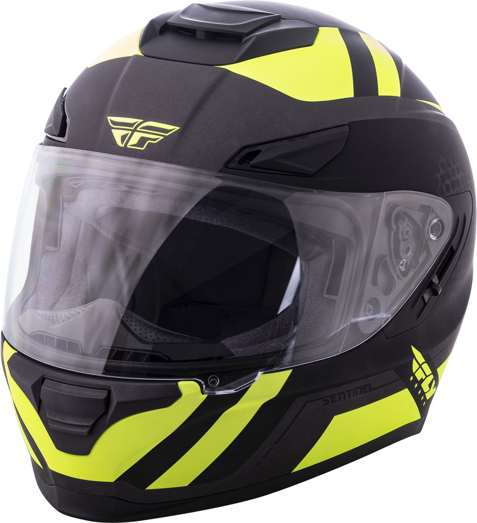 FLY RACING Sentinel Mesh Helmet Black/Hi-Vis 2x 73-83252X