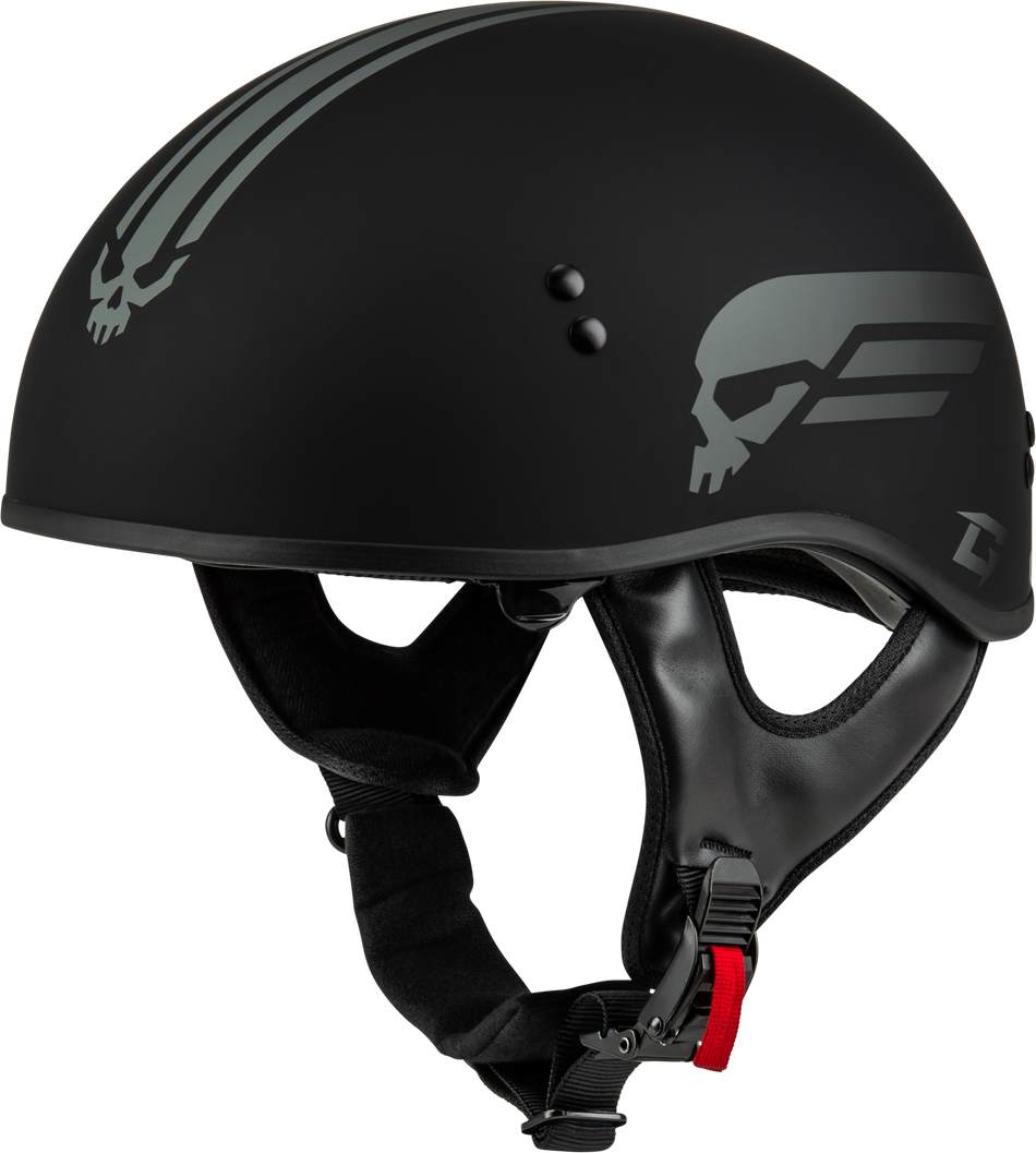 GMAX Hh-65 Retribution Helmet Matte Black/Silver Sm H16511814