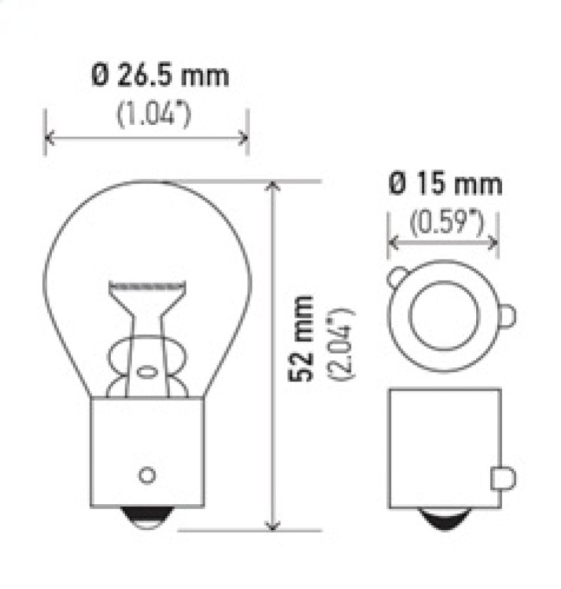 Hella Bulb 9507 24V 21W BAU15s S8 AMBER LA9507