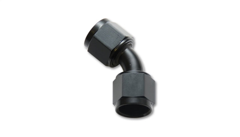 Vibrant -8AN X -8AN Female Flare Swivel 45 Deg Fitting ( AN To AN ) -Anodized Black Only 10713