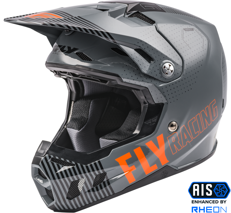 FLY RACING Formula Cc Primary Helmet Grey/Orange Md 73-4308M