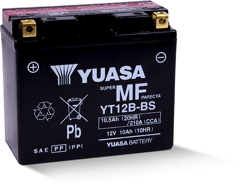 Yuasa YT12B-BS Maintenance Free 12 Volt AGM Battery (Bottle Supplied)