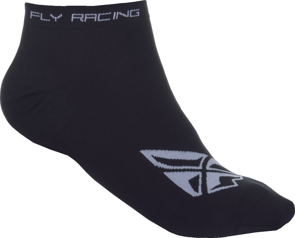 FLY RACING No Show Socks Black/White Lg/Xl 350-0390L