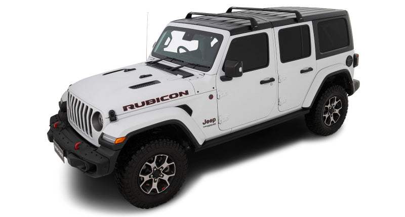 Rhino-Rack 07-22 Jeep Wrangler JK/JL 4 Door Hard Top Vortex SG 2 Bar Roof Rack - Black SG59