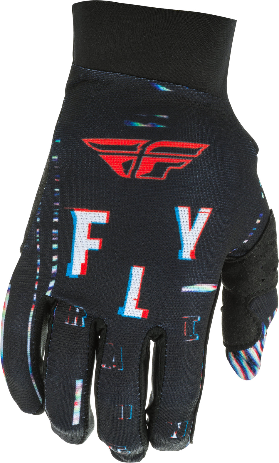 FLY RACING Pro Lite Glitch Gloves Black/Red/Blue Sz 08 372-81608