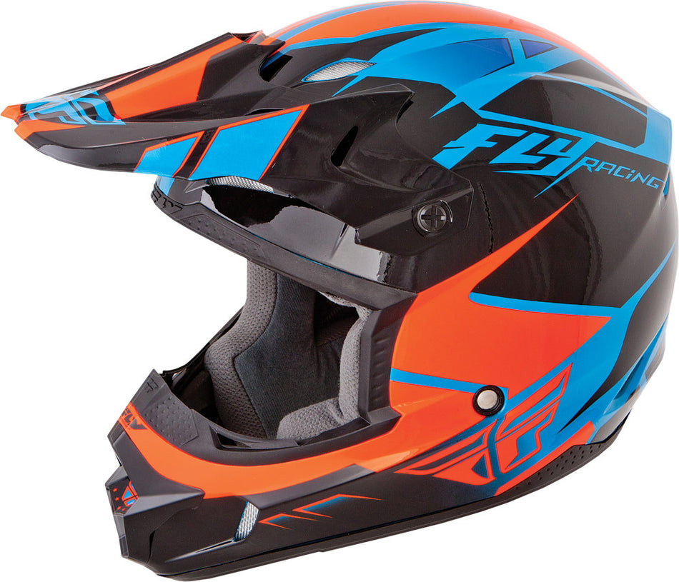 FLY RACING Kinetic Impulse Helmet Blue/Black/Orange 2x 73-33662X