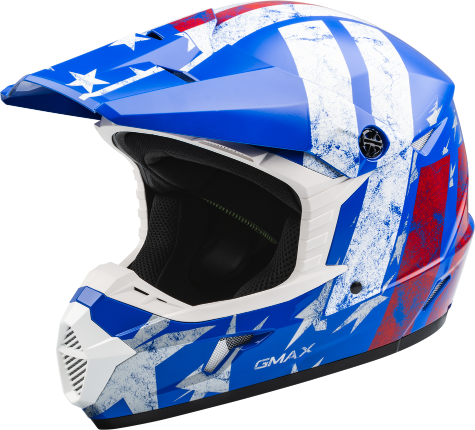 GMAX Youth Mx-46y Patriot Off-Road Helmet Red/White/Blue Ym D3466041