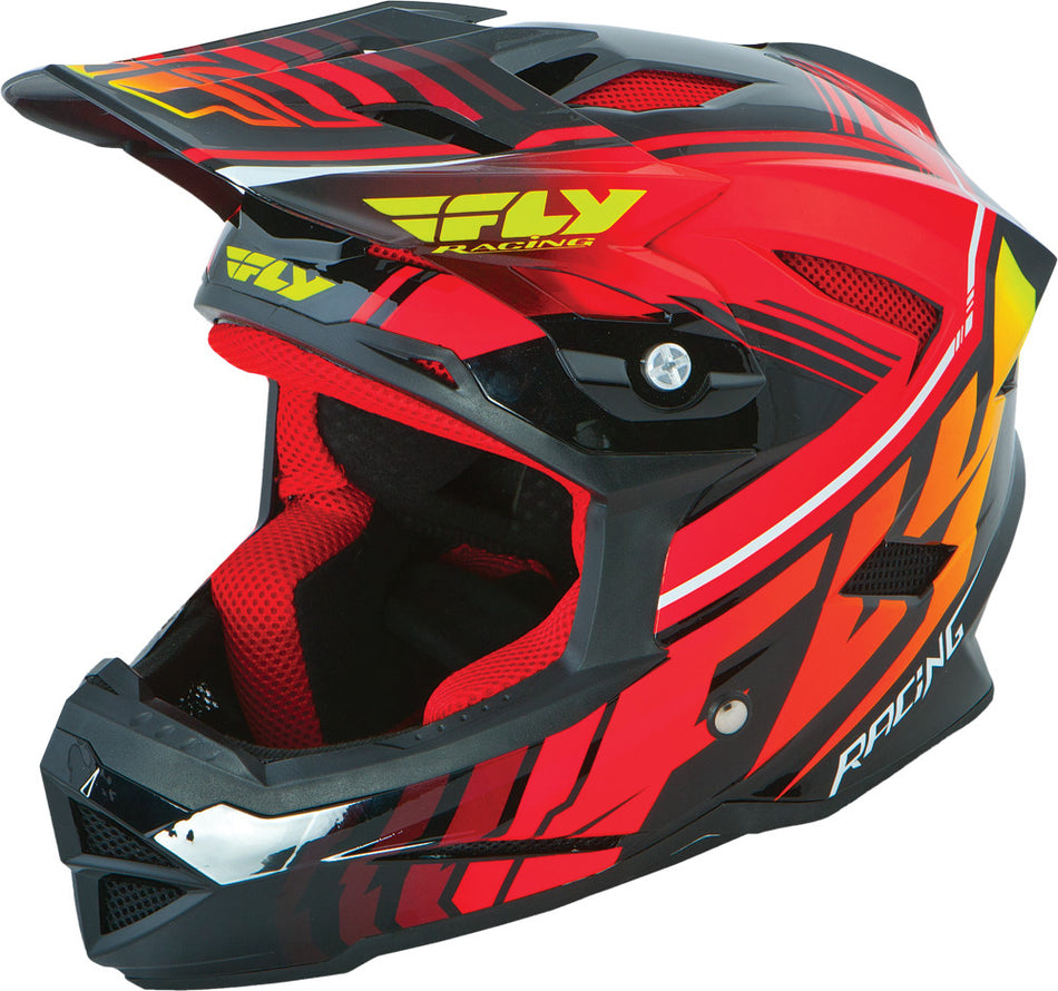 FLY RACING Default Helmet Black/Red Yl 73-9152YL