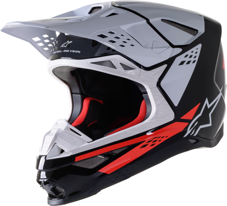 ALPINESTARS S.Tech S-M8 Factory Helmet Black/White/Red Fluo Glossy Sm 8302922-1233-S