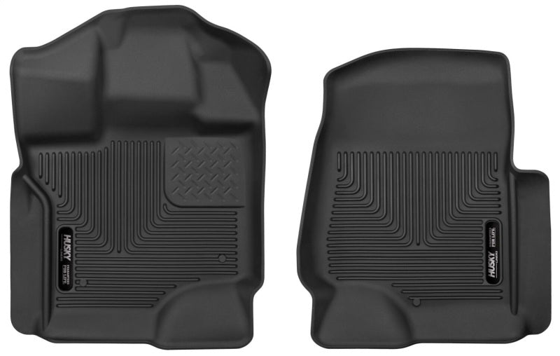 Husky Liners 2017 Ford Super Duty (Crew Cab / Super Cab) WeatherBeater Black Front Floor Liners 13301