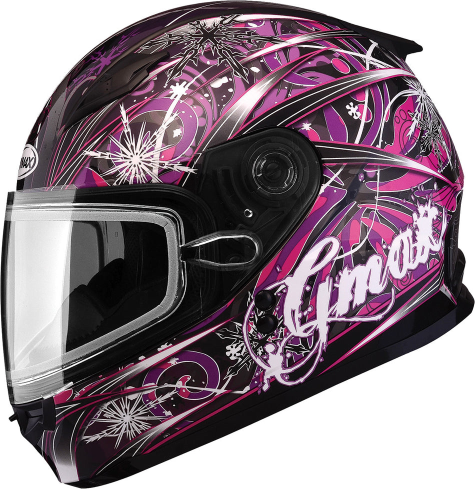 GMAX Gm-49y Snow Helmet Flurry Black/Pink/Purple Ym G2493401 TC-14