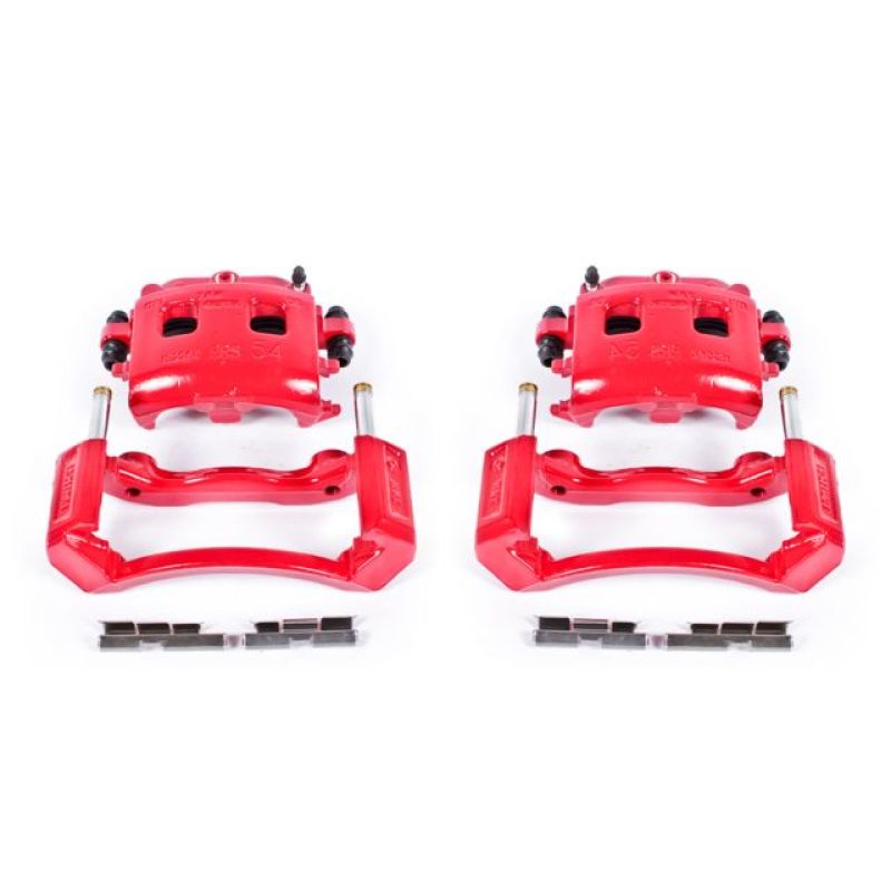 Power Stop 02-05 Dodge Ram 1500 Front Red Calipers w/Brackets - Pair S4832