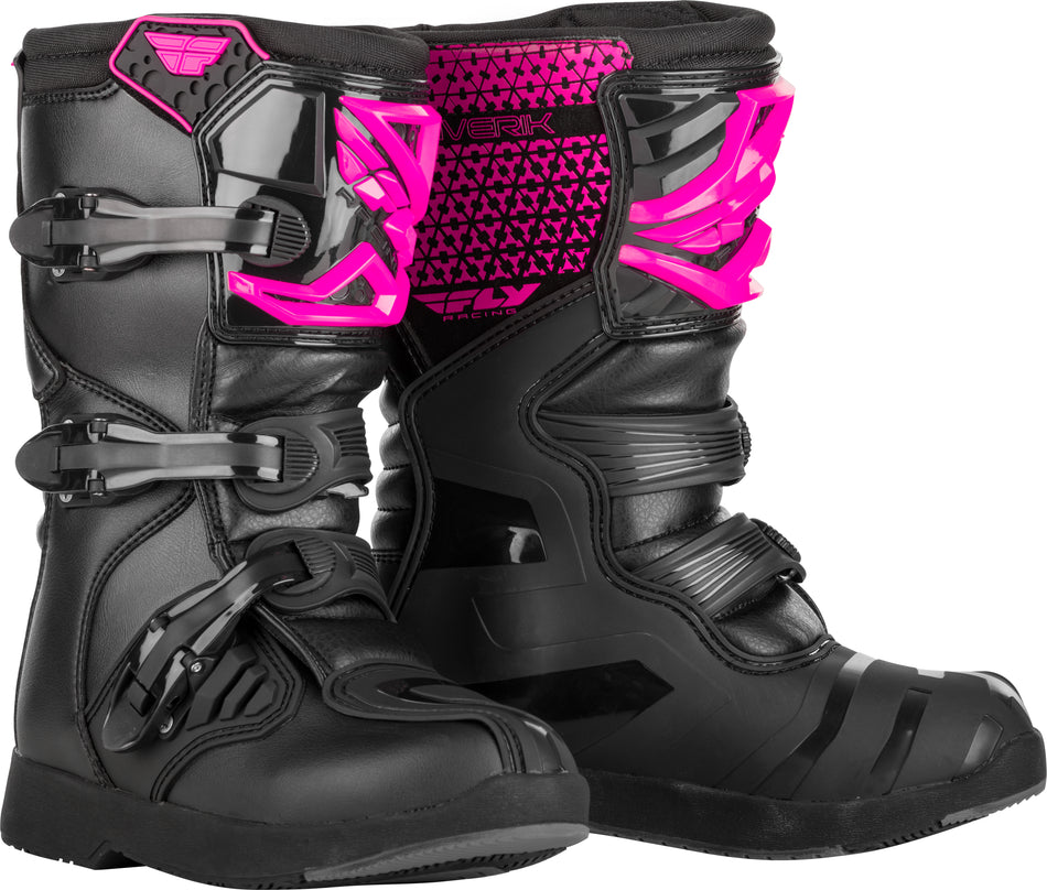 FLY RACING Youth Maverik Boots Pink/Black Sz 01 364-67901