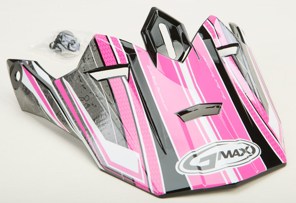 GMAX Gm-76x Helmet Visor W/Screws Bio Pink/White/Black G076051