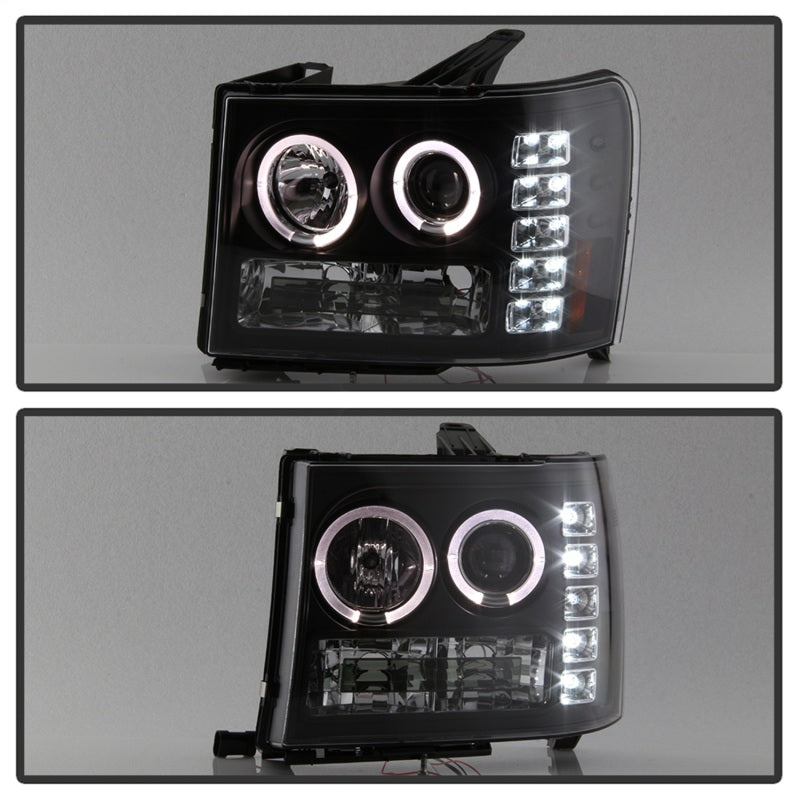 Spyder GMC Sierra 1500/GMC Sierra Denali 08-13 Projector LED Halo- LED Blk PRO-YD-GS07-HL-BK 5010605