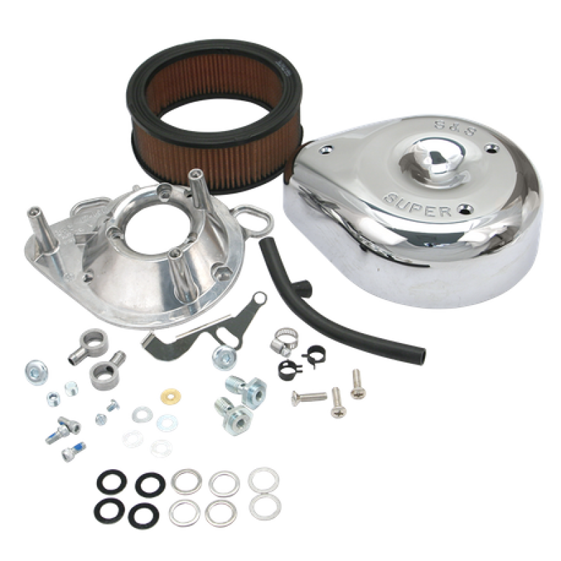 S&S Cycle 93-99 BT/91-03 Sportster Models Teardrop Air Cleaner Kit for S&S Super E/G Carb