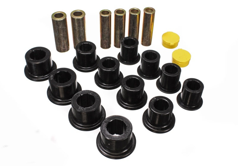 Energy Suspension 00-04 Ford Excursion 4WD / 99-04 F250/F350 4WD Black Front Leaf Spring Bushing Set 4.2148G