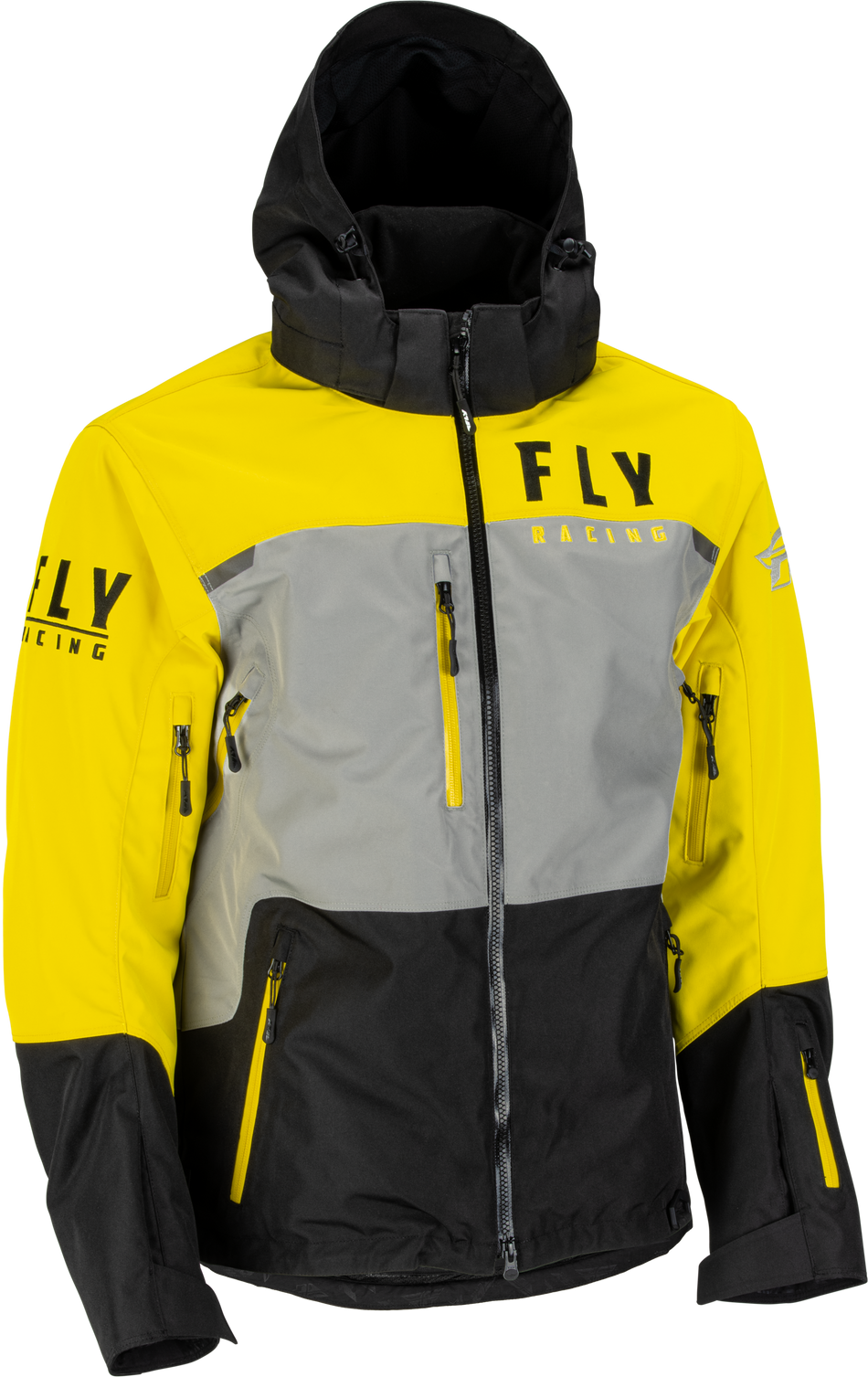 FLY RACING Carbon Jacket Yellow/Grey Lg 470-4136L