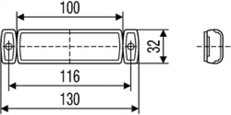 Hella 8645 Series 12V Amber Side Marker Lamp LA008645011