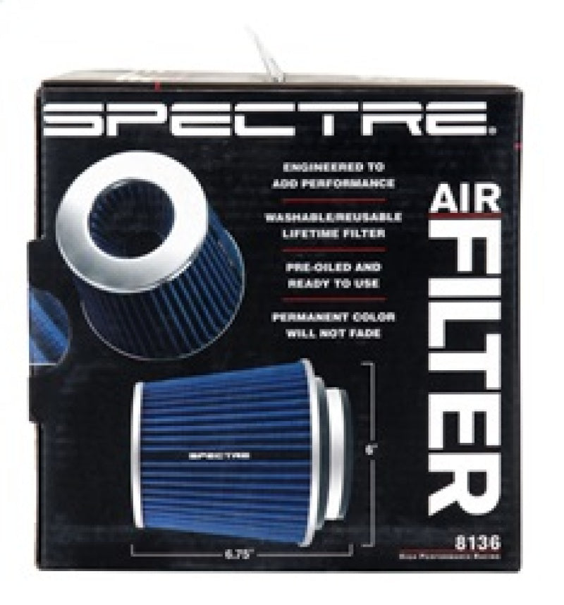 Spectre Adjustable Conical Air Filter 5-1/2in. Tall (Fits 3in. / 3-1/2in. / 4in. Tubes) - Blue 8136