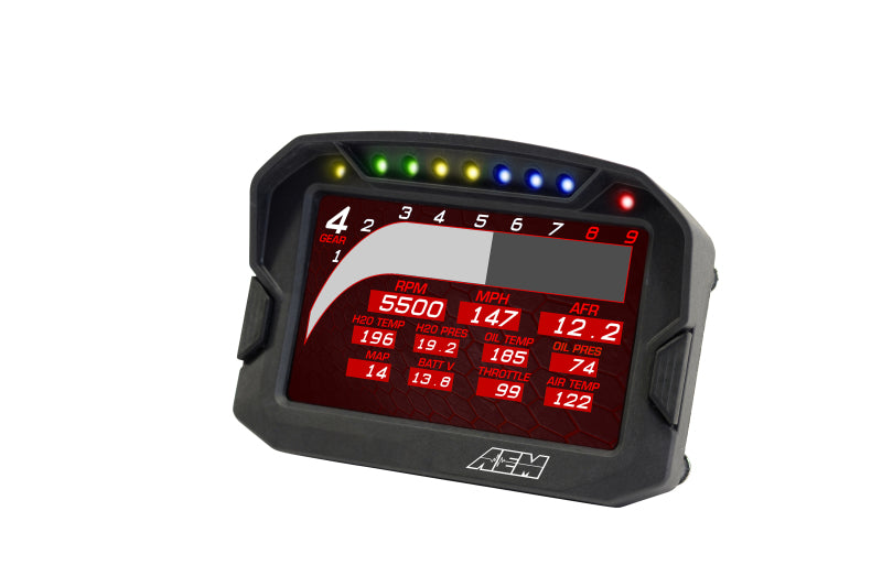 AEM CD-5LG Carbon Logging Digital Dash Display w/ Internal 10Hz GPS & Antenna 30-5603