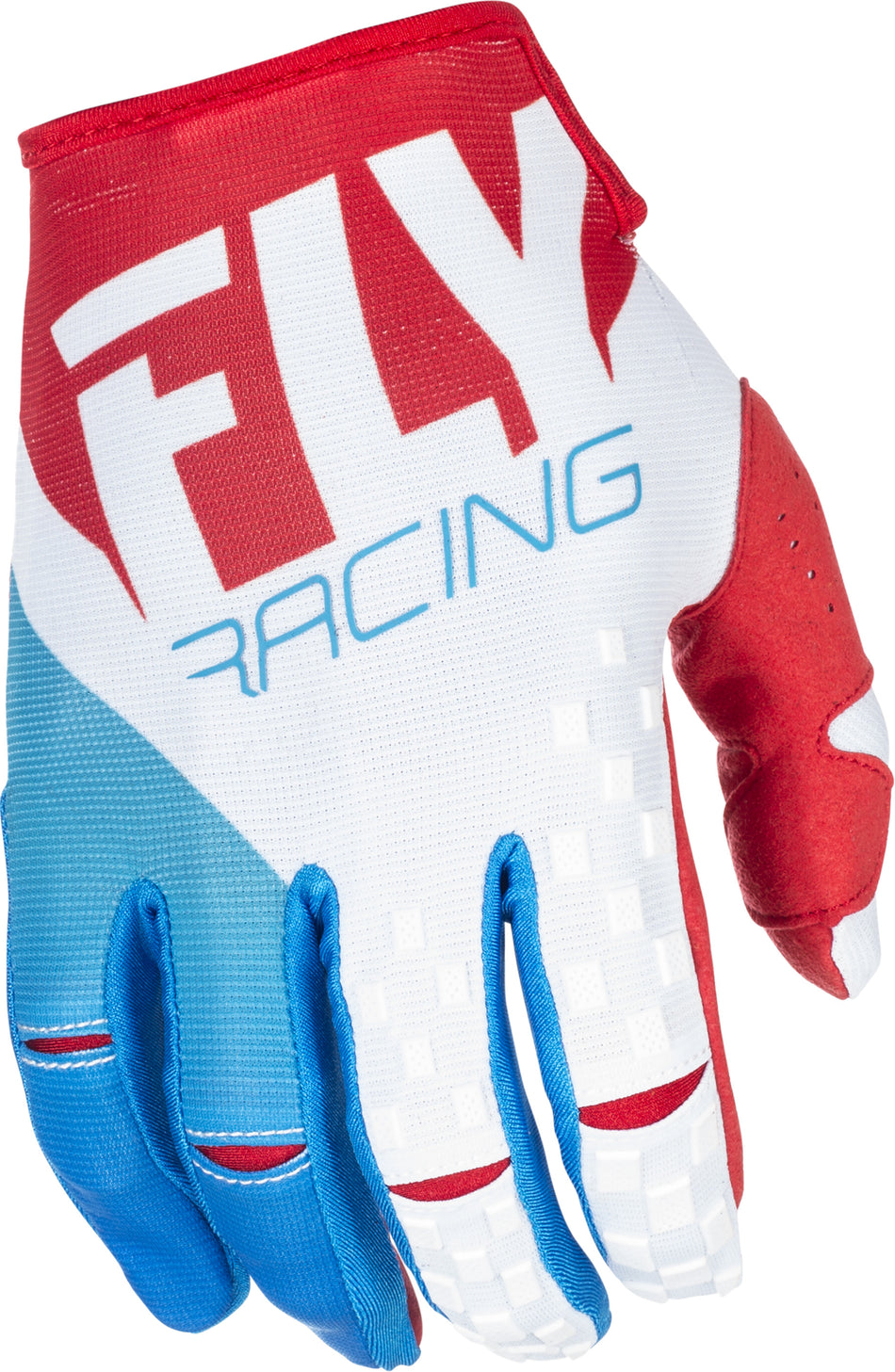 FLY RACING Kinetic Gloves Red/White/Blue Sz 4 371-41304