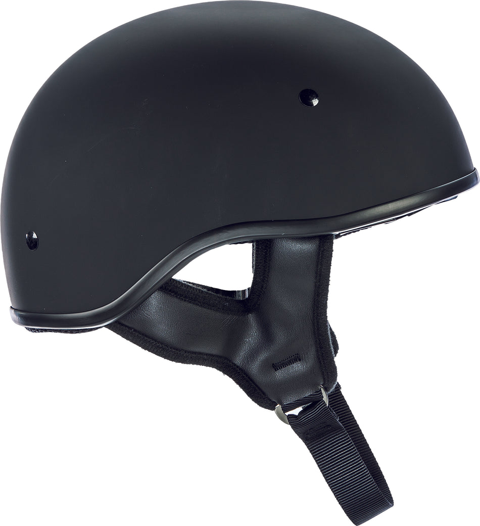 FLY RACING .357 Solid Half Helmet Matte Black Lg 73-8201-4
