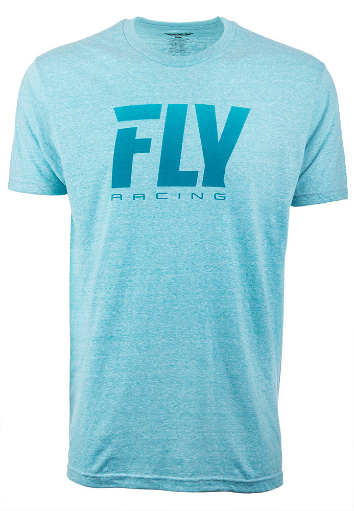 FLY RACING Logo Fade Tee Aqua 2x 352-10112X