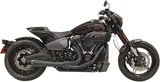 BASSANI XHAUST 2-into-1 Road Rage Exhaust System - Black  Softail Fat Boy 2018-2021  1S94RB