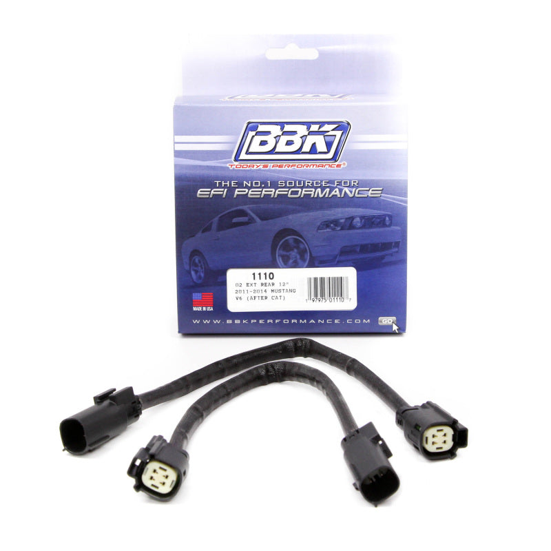 BBK 11-14 Mustang V6 GT Rear O2 Sensor Wire Harness Extensions 12 (pair) 1110