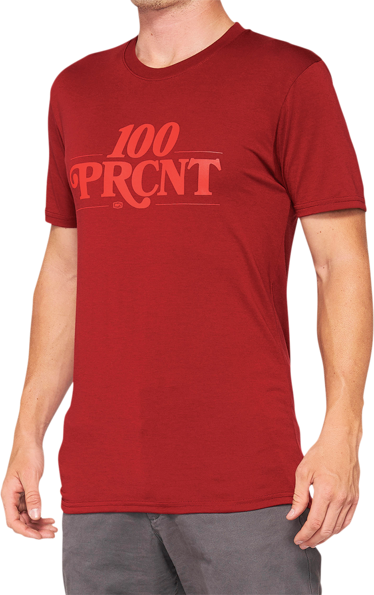100% Searles Tech T-Shirt - Brick - Small 35027-068-10