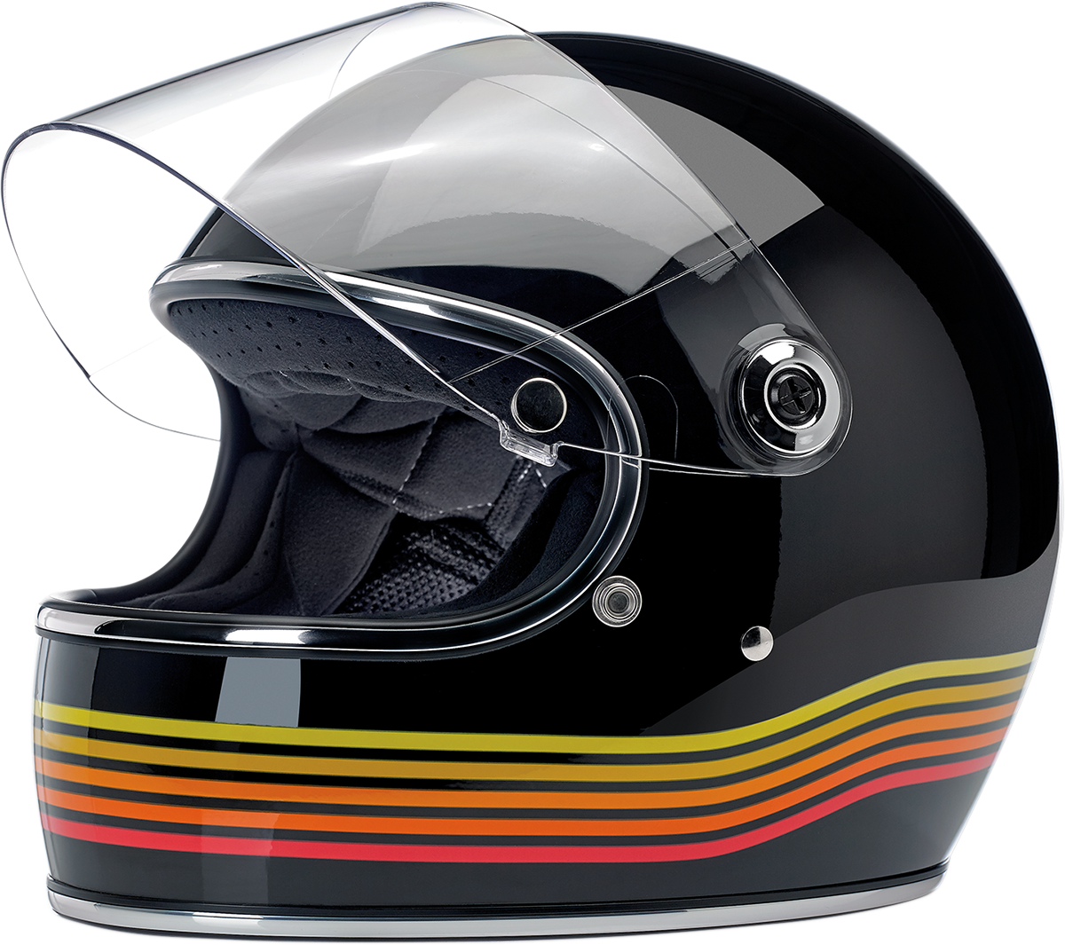 BILTWELL Gringo S Helmet - Gloss Black Spectrum - Medium 1003-536-103