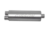 Gibson SFT Superflow Dual/Center Round Muffler - 8x24in/3in Inlet/4in Outlet - Stainless 788050S