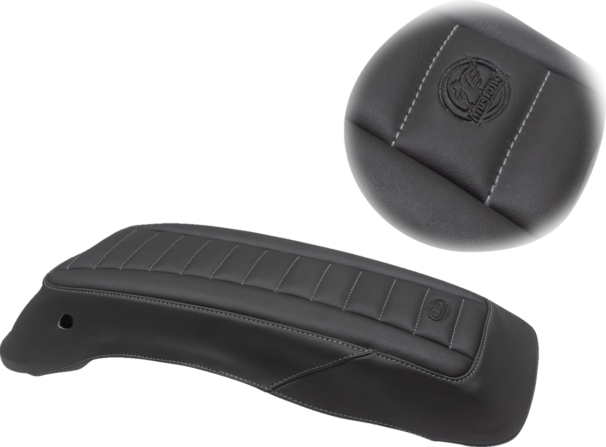 MUSTANG Saddlebag Lid Covers - Black/Gunmetal Gray - '14-'21 FL 77640GM