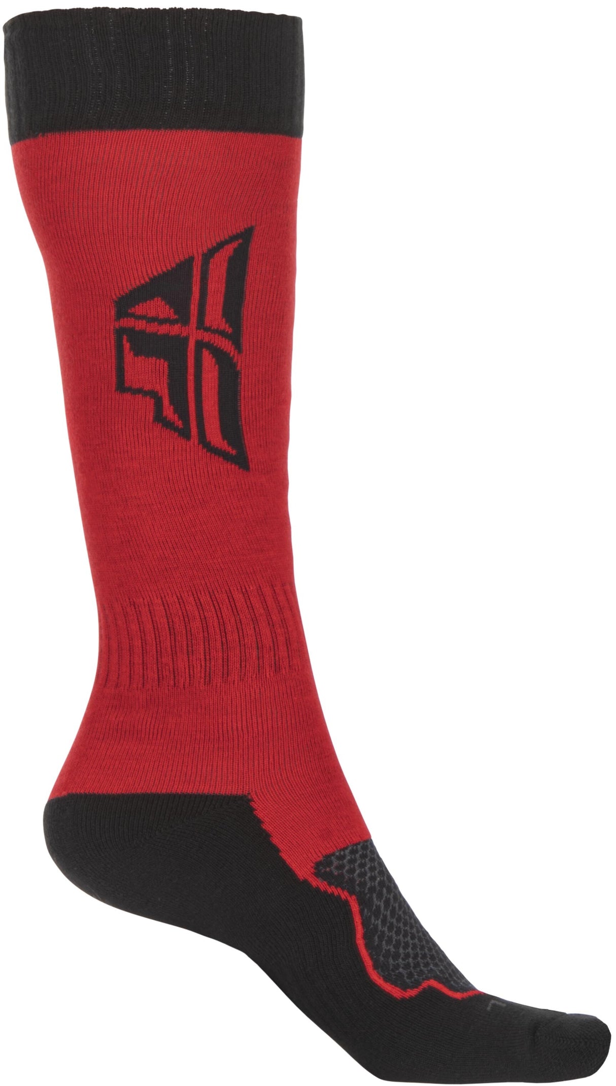 FLY RACING Youth Mx Sock Thick Red/Black 350-0515Y