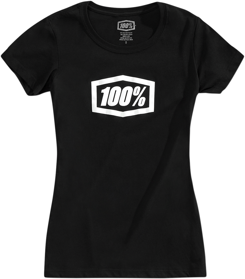 100% Women's Icon T-Shirt - Black - Small 20002-00000