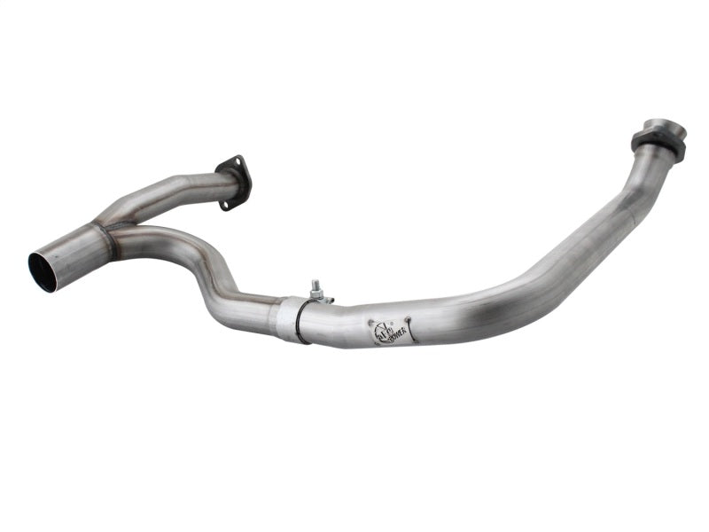 aFe Power Twisted Steel Y-Pipe Stainless Steel 2.5in 12-14 Jeep Wrangler V6 3.6L 48-46208