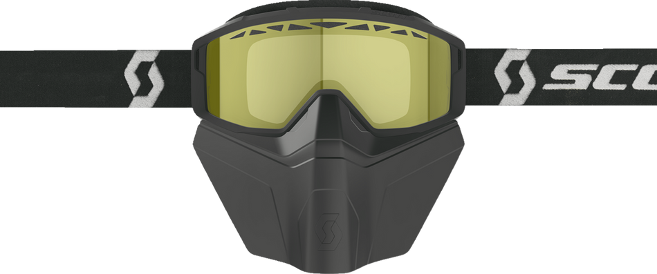 SCOTT Primal Safari Facemask Snow Goggle - Black/White - Yellow 278608-1007029