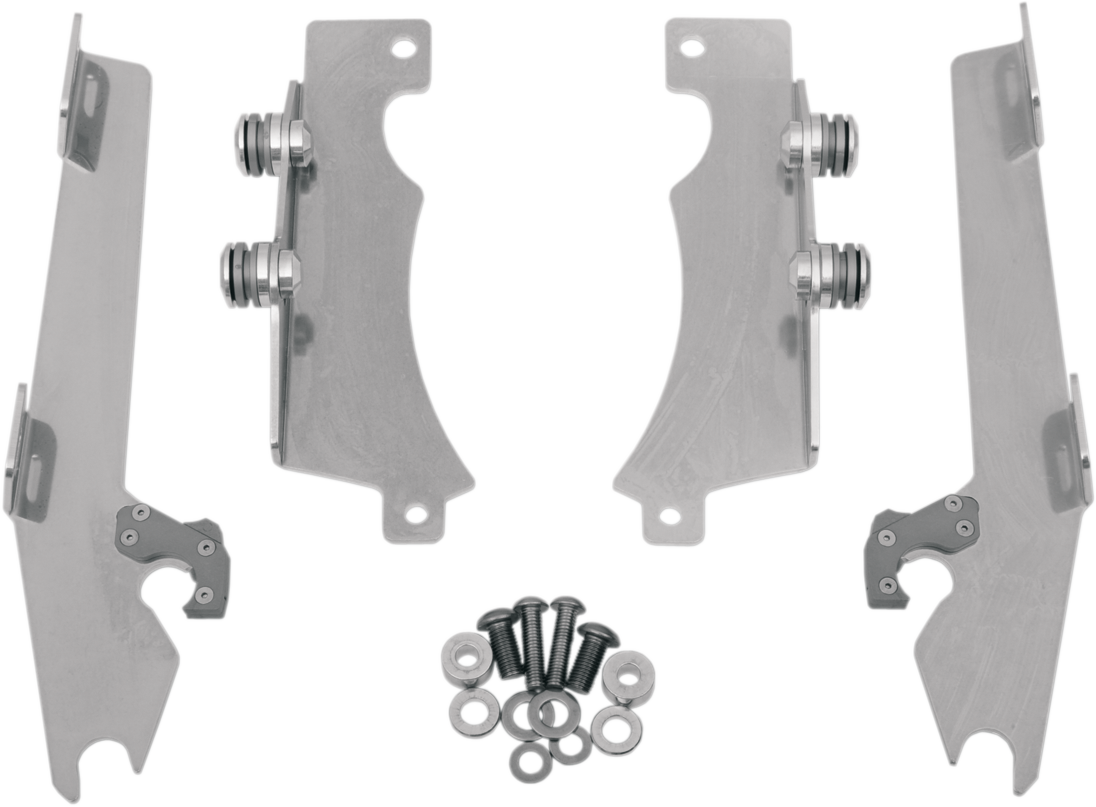 MEMPHIS SHADES Batwing Trigger Lock Mounting Kit - Vstar - Polished MEK1909