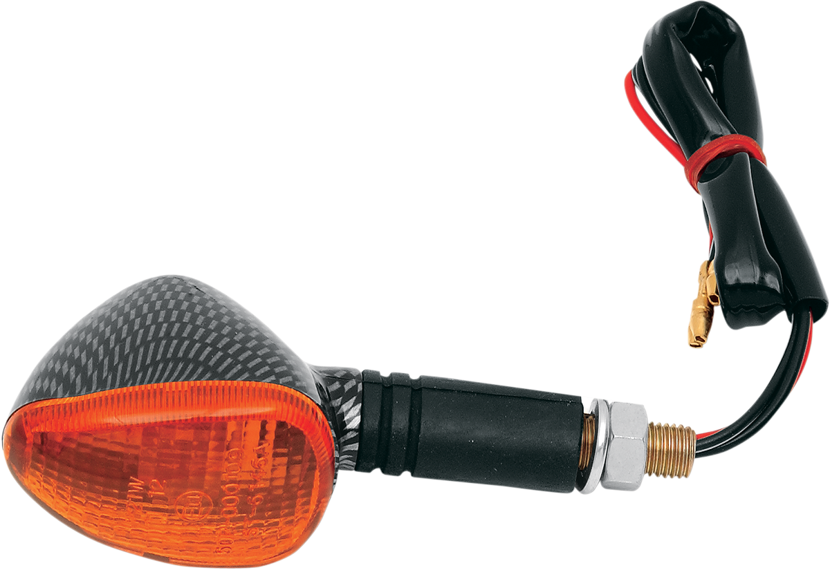 K&S TECHNOLOGIES Marker Lights - Single Filament - Carbon/Amber 25-8410