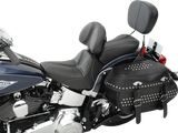 Asiento individual SADDLEMEN Dominator - Cosido - Negro con costuras grises - FLSTC/N '06-'17 806-15-0042 