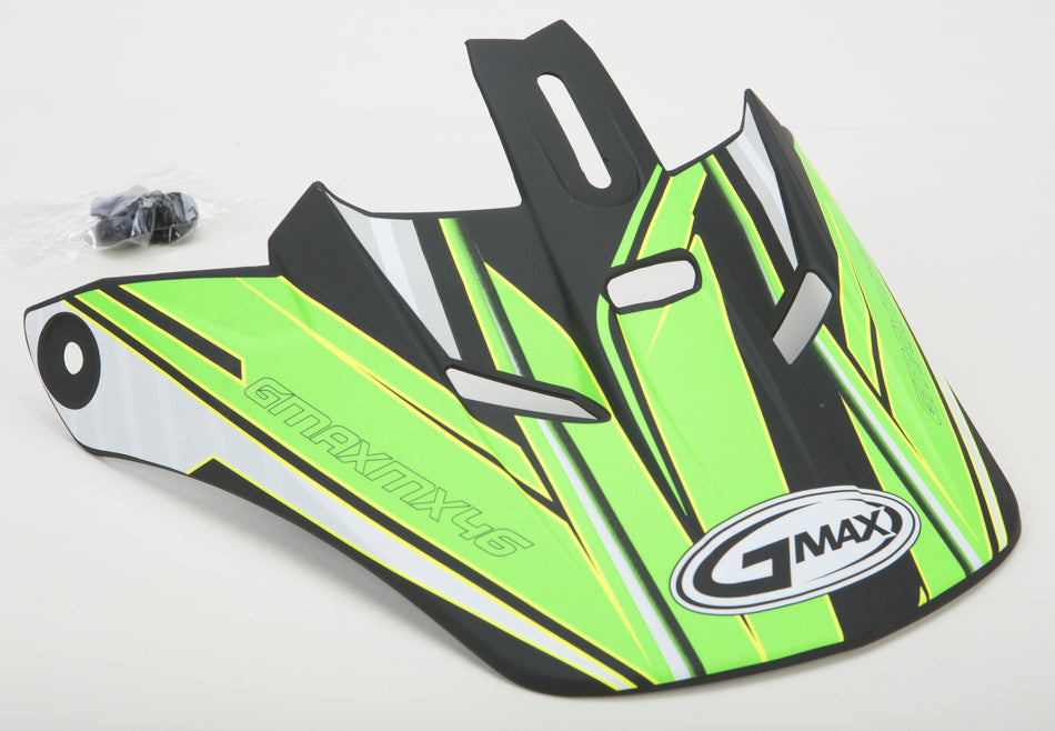 GMAX Gm-46.2 Coil Helmet Visor Matte Black/Flo-Green Md-3x G046227
