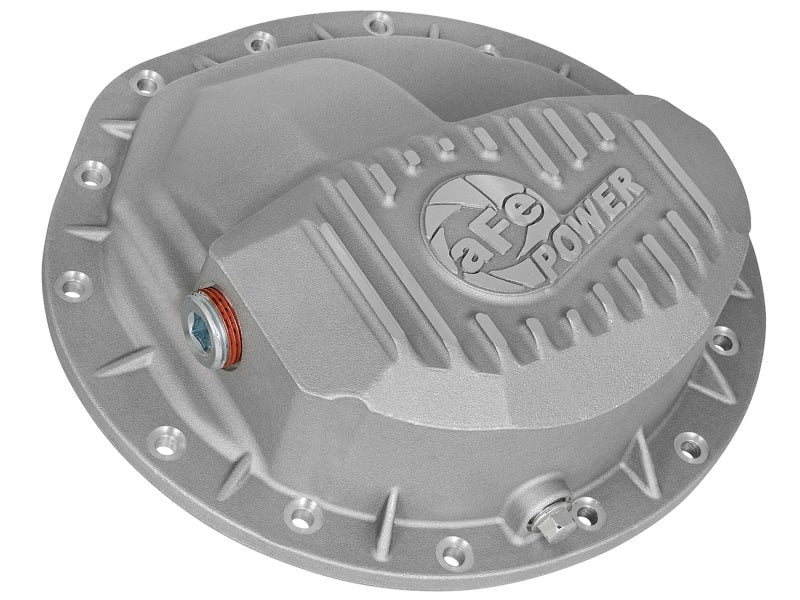 afe Front Differential Cover (Raw; Street Series); Dodge Diesel Trucks 03-12 L6-5.9/6.7L (td) 46-70040