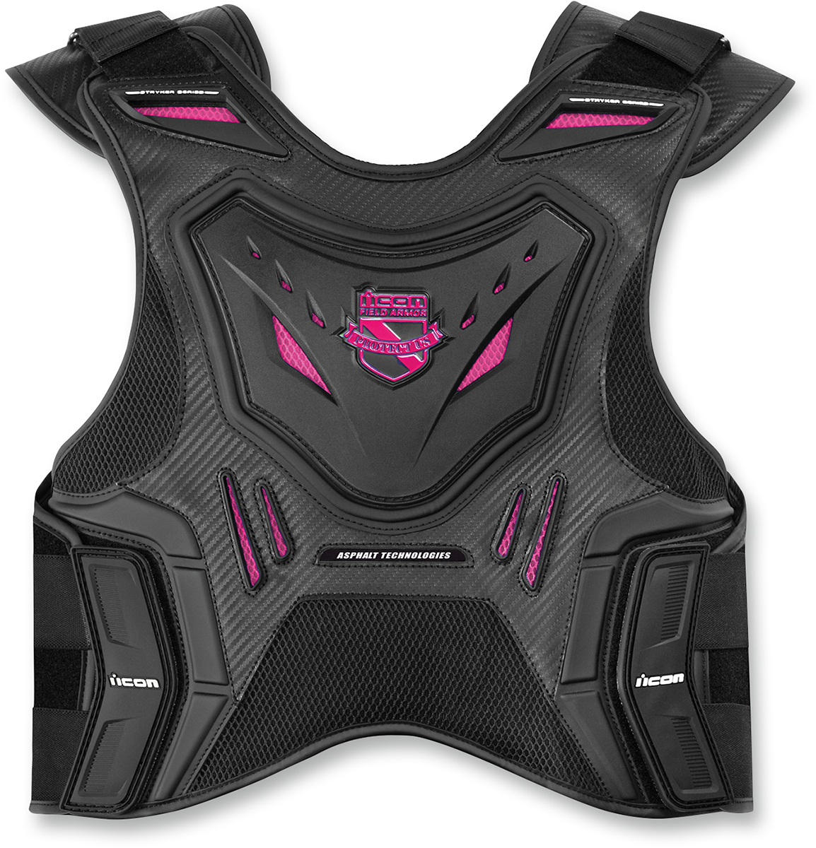 Chaleco ICON Field Armor Stryker para mujer - Negro/Rosa - L/XL 2701-0514 